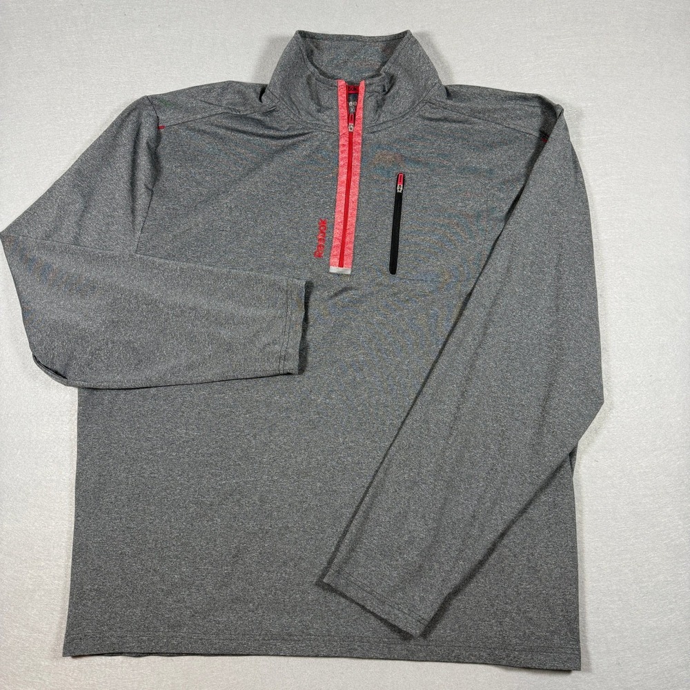 Reebok Pullover Mens XL Gray 1/4 Zip Activewear CrossFit Golf Activewear Running